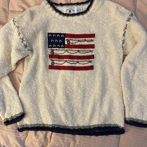 Boys’ 8-10 Kitestrings sweater fishing/flag design